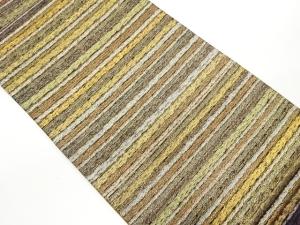 横縞模様織出し全通袋帯